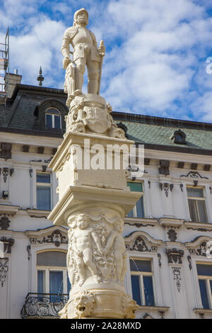 Roland Brunnenfigur in Bratislava. Stockfoto