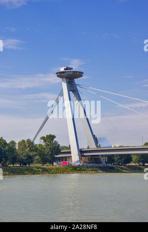 UFO Tower Restaurant in Bratislava. Stockfoto