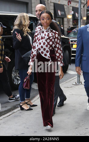 New York, USA. 30 Sep, 2019. September 30, 2019 Ich Skai Jackson bei Good Morning America über neues Buch erreichen Für die Skai in New York zu sprechen. Credit: MediaPunch Inc/Alamy leben Nachrichten Stockfoto