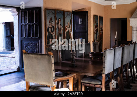 La Casa del Moral (1730), Stadt Arequipa, Peru, Südamerika. Stockfoto