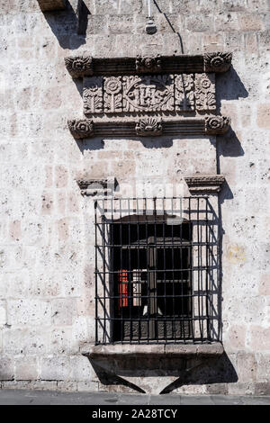 La Casa del Moral (1730), Stadt Arequipa, Peru, Südamerika. Stockfoto