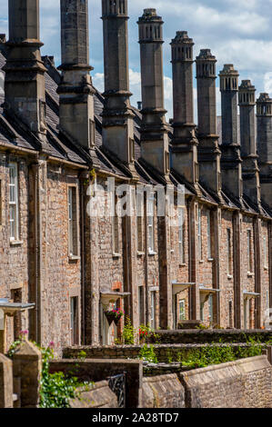 Die vikare in der Nähe Brunnen Somerset. Dachte, das älteste zu sein rein Wohnstraße mit originalen Gebäuden Überlebende in Europa intakt Stockfoto