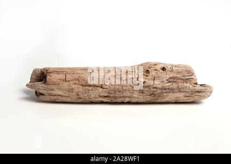 Stücke von drift wood auf weißem Hintergrund Stockfoto