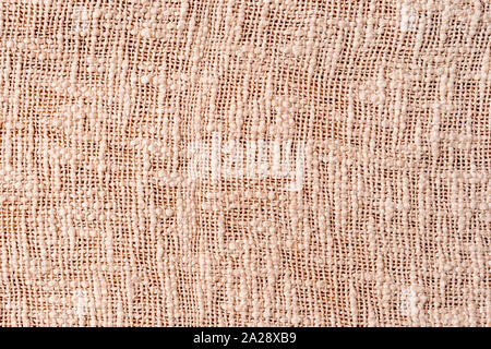 Flach Bettwäsche texturierte Tuch für Design oder Hintergrund, horizontal. Stockfoto