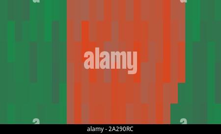 Einfache Rechtecke Hintergrund mit Sea Green, Kaffee und lebhaft roten Farben. Stockfoto