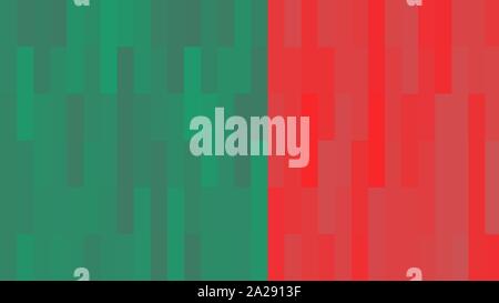Abstrakte block Hintergrund mit mäßiger Rot, Sea Green und Dim grauen Farben. Stockfoto