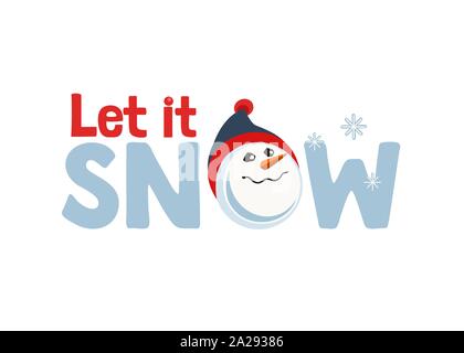 Urlaubswünsche Lassen Sie es schneien Stock Vektor