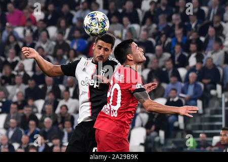 Sami Khedira (Juventus FC) während der UEFA Champions League zwischen Juventus FC und Bayer 04 Leverkusen bei der Allianz Stadion am 1. Oktober 2019 in Turin, Italien. Stockfoto