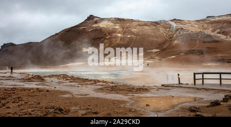 Die námafjall geothermale Region im Nordosten Islands. Stockfoto