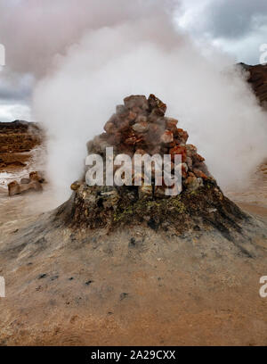 Die námafjall geothermale Region im Nordosten Islands. Stockfoto