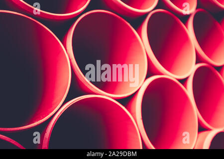 Zusammenfassung Hintergrund aus Kunststoff oder Rohre Auf der Baustelle Stockfoto