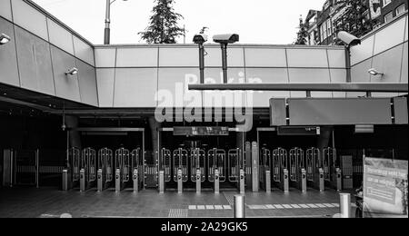 Amsterdam/Niederlande/Juli 18, 2019: Eingang zur Metro Station in Amsterdam Stockfoto