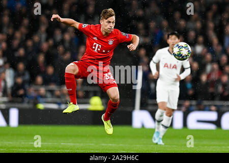 Joshua Kimmich von Bayern München in Aktion während der UEFA Champions League (Gruppe B) Übereinstimmung zwischen den Tottenham Hotspur und dem FC Bayern München (Endstand; Tottenham Hotspur 2:7 Bayern München) Stockfoto