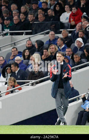 London, Großbritannien. 01 Okt, 2019. FC Bayern München Manager, Niko Kovac während der UEFA Champions League Match zwischen den Tottenham Hotspur und dem FC Bayern München an der Tottenham Hotspur Stadion, London, England am 1. Oktober 2019. Foto von Carlton Myrie. Nur die redaktionelle Nutzung, eine Lizenz für die gewerbliche Nutzung erforderlich. Keine Verwendung in Wetten, Spiele oder einer einzelnen Verein/Liga/player Publikationen. Credit: UK Sport Pics Ltd/Alamy leben Nachrichten Stockfoto