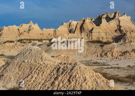 Badlands im fossil Ausstellungsbereich in Badlands National Park in der Nähe der Wand, South Dakota Stockfoto