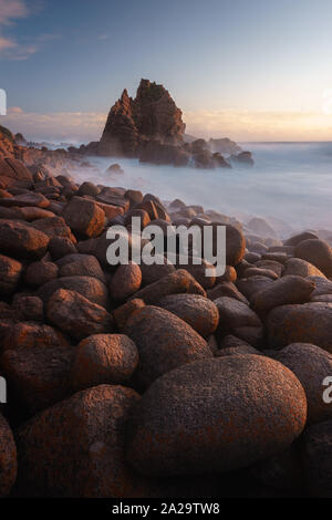 Die Pinnacles bei Sonnenuntergang, Phillip Island, Victoria, Australien Stockfoto