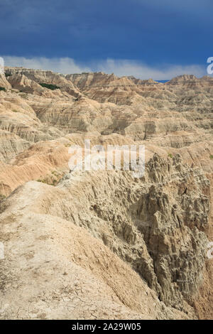 Badlands bei pinnacles übersehen in Badlands National Park in der Nähe der Wand, South Dakota Stockfoto