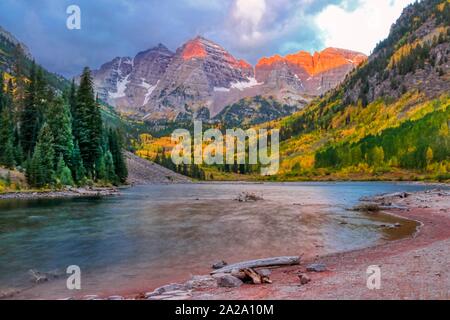 Maroon Bells Stockfoto