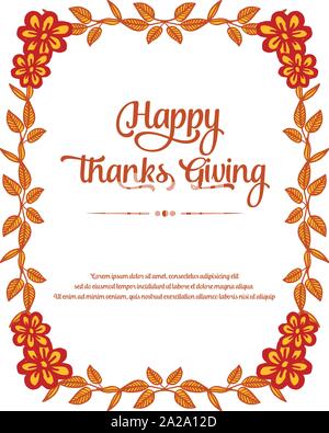 Grußkarte Thanksgiving, mit niedlichen Blätter im Herbst. Vektor Stock Vektor