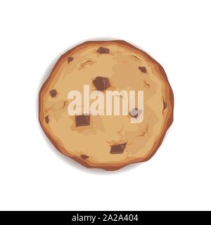 Chocolate Chip Cookie. Ungesunde Ernährung. Vector Illustration isoliert Cookie Stock Vektor