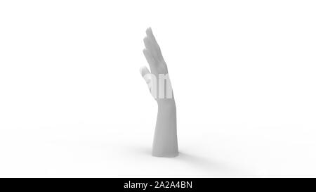 3D-Rendering von mehreren Händen in Weiß studio Hintergrund isoliert Stockfoto