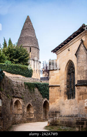 Lanternes des morts, der Turm der Toten in Sarlat La Caneda in der Dordogne, Perigord Noir, Frankreich Stockfoto