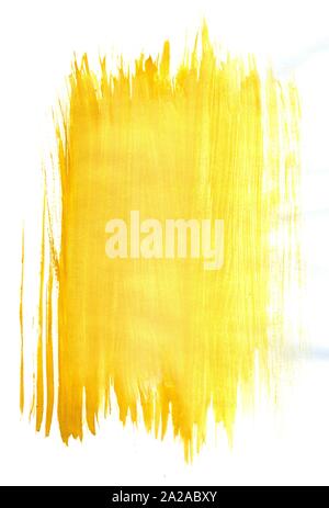 Abstract grunge Gouachemalerei Hintergrund der Farbe Gelb. Stockfoto