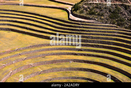 Archäologische Stätte in Moray, das Heilige Tal, Peru Stockfoto