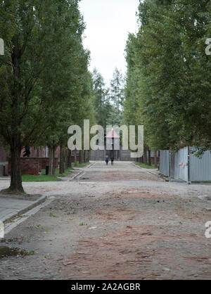 Gefängnis Baracke Bausteine im Konzentrationslager Auschwitz I, Auschwitz, Polen Stockfoto