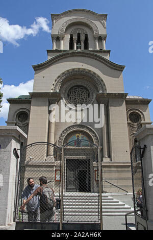 Alexander Nevski Serbisch-orthodoxe Kirche außen, Belgrad, Serbien. Stockfoto