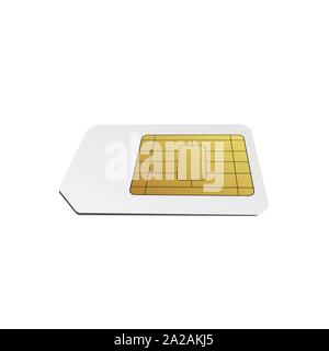 3D-SIM-Karte. Vector Illustration. Mobile Netzwerke Technologie. Stock Vektor