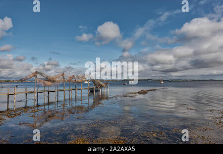 Kleine Jetty Pier in der Nähe von rødekro an Gendarmstien, Dänemark Stockfoto