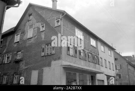 Renovierung bedürftigen alten Gebäude in Tuttlingen. Stockfoto