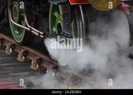 Tornado Dampfmaschine auf Drehsockel in Spennymoor Railway Heritage Trust Aberdeen Stockfoto