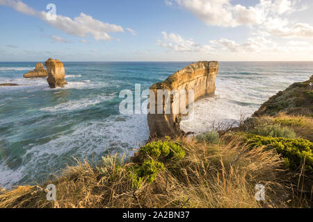 Der razorback an der Loch Ard Gorge gefunden an der Great Ocean Road außerhalb von Port Campbell in Victoria, Australien. Stockfoto