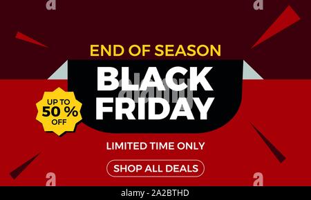 Schwarzer Freitag tag Verkauf. Vektor Banner für Shops, Webseiten. Stock Vektor