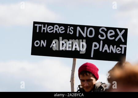 Amsterdam, Niederlande. 02 Okt, 2019. AMSTERDAM, 02-10-2019, Kaap de Groene Hoop, Banner, während der Fahrt aus. Credit: Pro Schüsse/Alamy leben Nachrichten Stockfoto