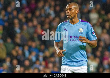 Manchester, Großbritannien. 01 Okt, 2019. Fernandinho (Manchester City) während der UEFA Champions League zwischen Manchester City und Dinamo Zagreb an der Etihad Stadium, Manchester, England am 1. Oktober 2019. Foto von James Gill. Credit: PRiME Media Images/Alamy leben Nachrichten Stockfoto