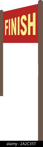 Ende banner Symbol. Flache Darstellung von Finish banner Vektor Symbol für Web Design Stock Vektor