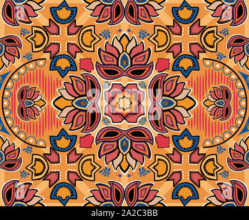 Nahtlose Dekoration Design mit Blumenmuster für Textildruck entwickelt. Stockfoto