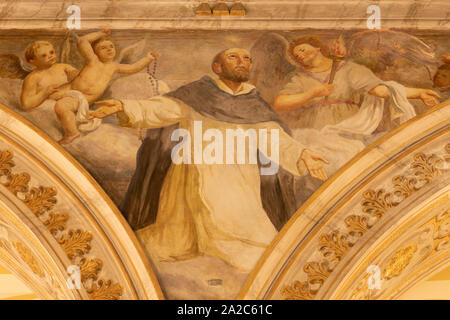 Rome, Italien - 11 April, 2018: Das Fresko des hl. Dominikus in Dom von Giuseppe Sciuti (1907). Stockfoto