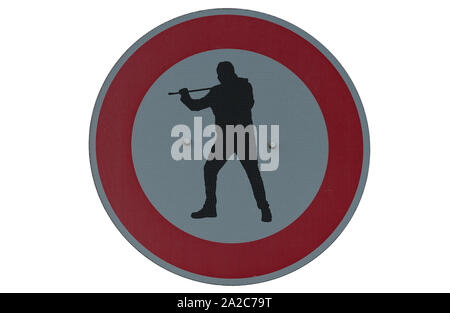 Verbotsschild übersicht Einbruch ist verboten Stockfoto