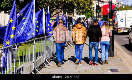 London, Oktober 2nd, 2019, öffentliche Proteste vor dem britischen Parlament oder Unterhaus über BREXIT und Großbritannien aus der EU am 31. Oktober, 20. Stockfoto