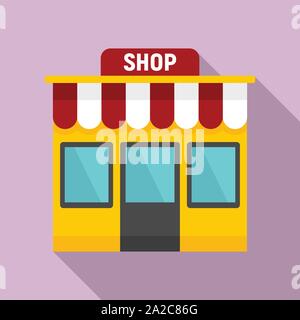 Street shop Symbol. Flache Abbildung: Street shop Vektor Symbol für Web Design Stock Vektor