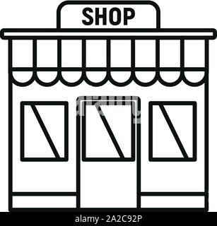 Street shop Symbol. Umrisse street shop Vektor Symbol für Web Design auf weißem Hintergrund Stock Vektor