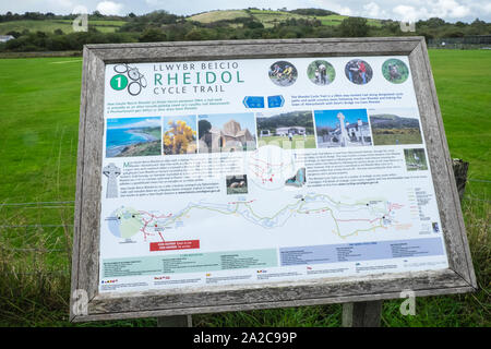 Rheidol, Rad, Fahrrad, cycleway, Trail, Pfad, Aberystwyth, Ceredigion, Wales, Welsh, Mitte, West Wales, Walisisch, GB, Großbritannien, Großbritannien, Stockfoto