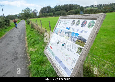 Rheidol, Rad, Fahrrad, cycleway, Trail, Pfad, Aberystwyth, Ceredigion, Wales, Welsh, Mitte, West Wales, Walisisch, GB, Großbritannien, Großbritannien, Stockfoto