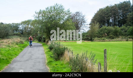 Rheidol, Rad, Fahrrad, cycleway, Trail, Pfad, Aberystwyth, Ceredigion, Wales, Welsh, Mitte, West Wales, Walisisch, GB, Großbritannien, Großbritannien, Stockfoto