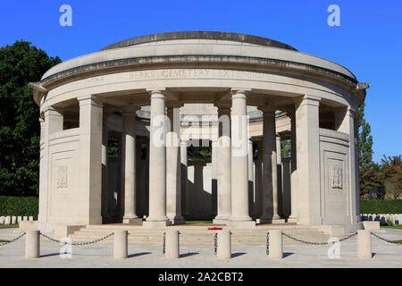 Die ploegsteert Denkmal für die Fehlende alliierte Soldaten des Ersten Weltkrieges (Cwgc) von Harold Chalton Bradshaw in Comines-Warneton, Belgien Stockfoto