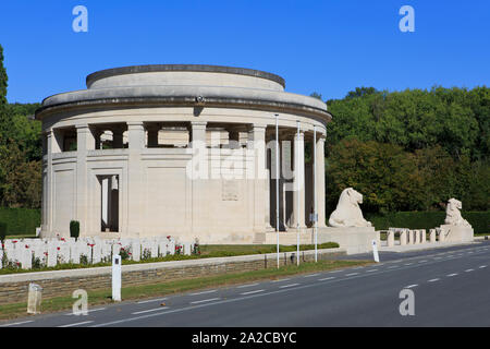 Die ploegsteert Denkmal für die Fehlende alliierte Soldaten des Ersten Weltkrieges (Cwgc) von Harold Chalton Bradshaw in Comines-Warneton, Belgien Stockfoto